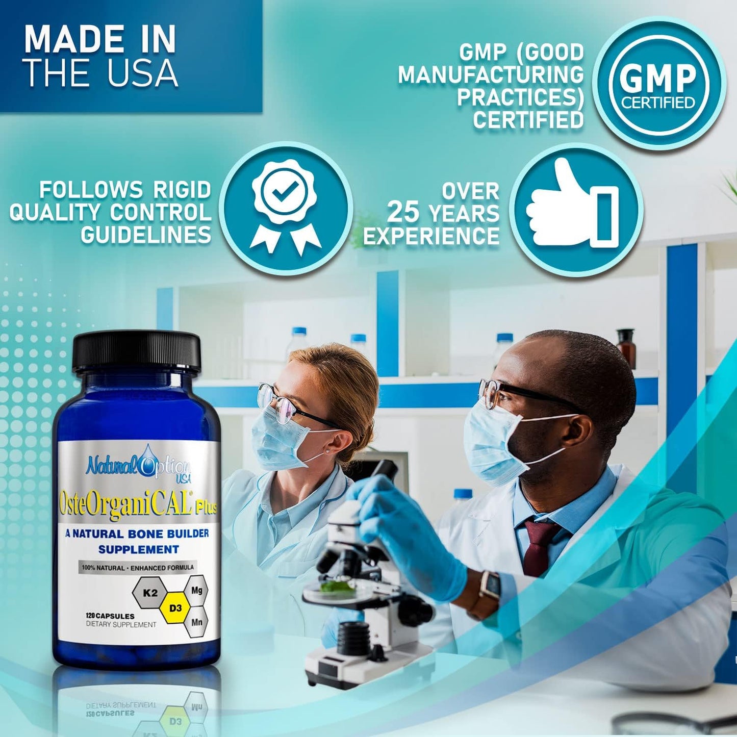 Calcium-Rich OsteOrganiCAL Plus Supplements with 120 Variations for Optimal Bone Health