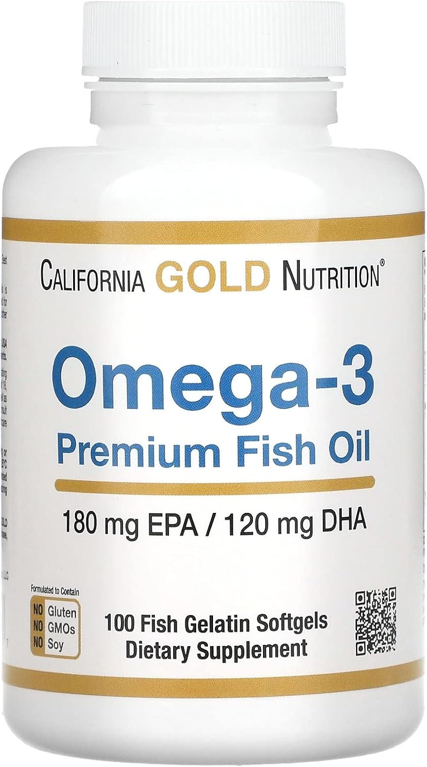 California Gold Nutrition Omega-3 Premium Fish Oil Softgels with EPA & DHA for Healthy Lipid Profile & Immune System, Gluten Free, Non-GMO