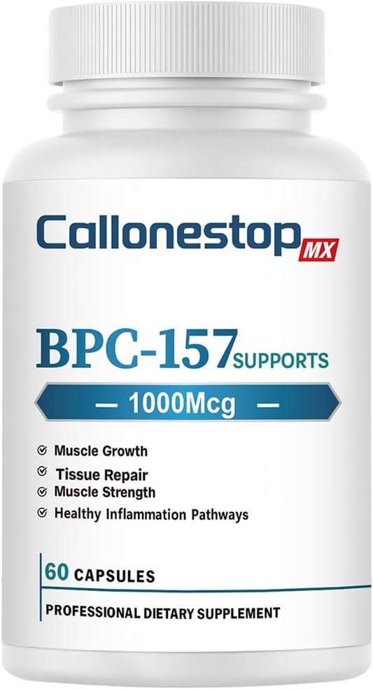 Callonestop MX BPC-157 Peptide Capsules - Muscle Growth Supplement - Gluten-Free - 60 Count