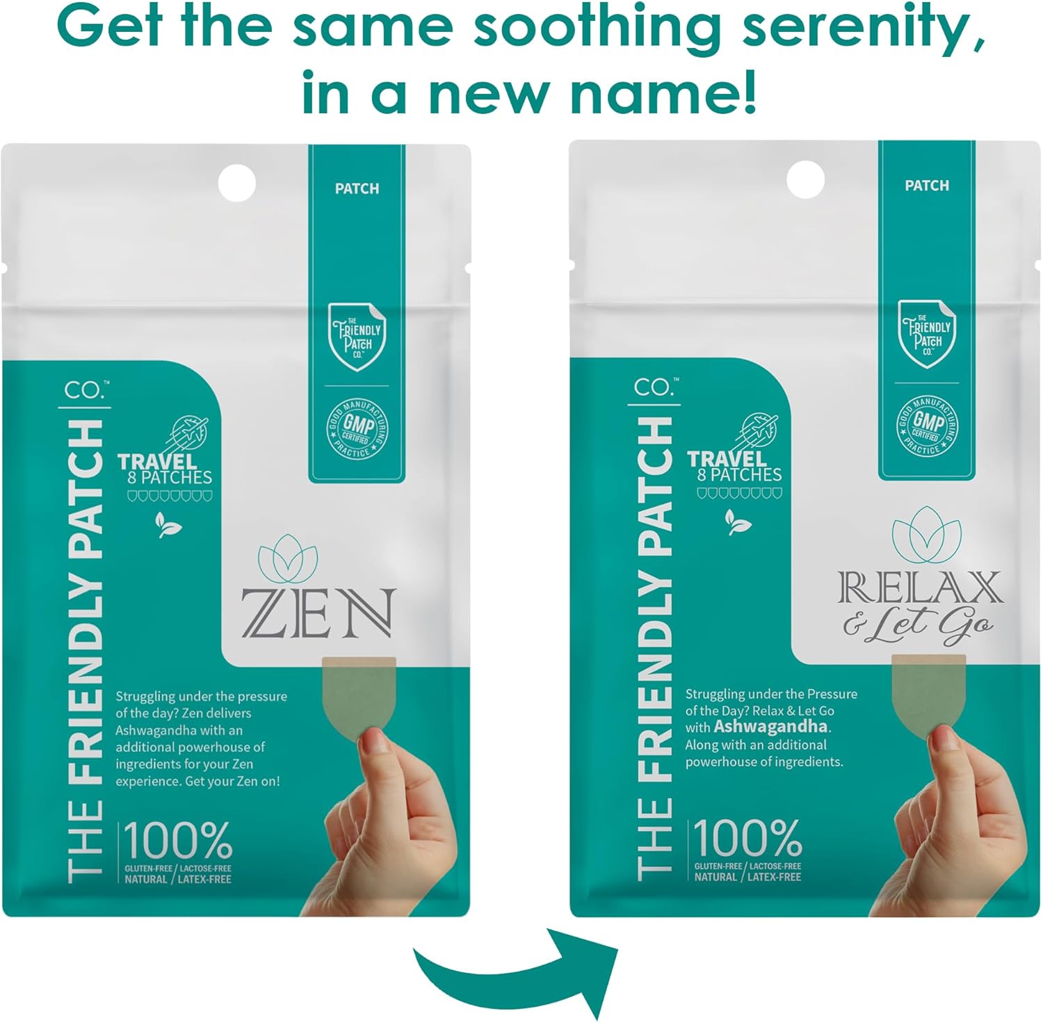 Calm Patch - Relax & Unwind with Ashwagandha, Gaba, Gotu Kola - Wellness Travel Patches by The Friendly Patch