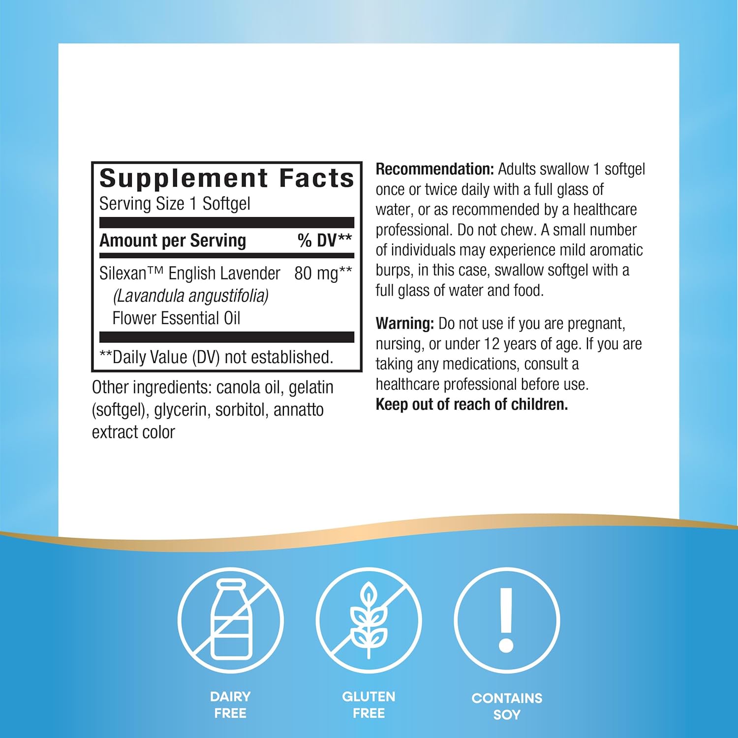 CalmAid Softgels with Silexan Lavender Oil for Stress Relief - Non-Drowsy Formula, 30 Count