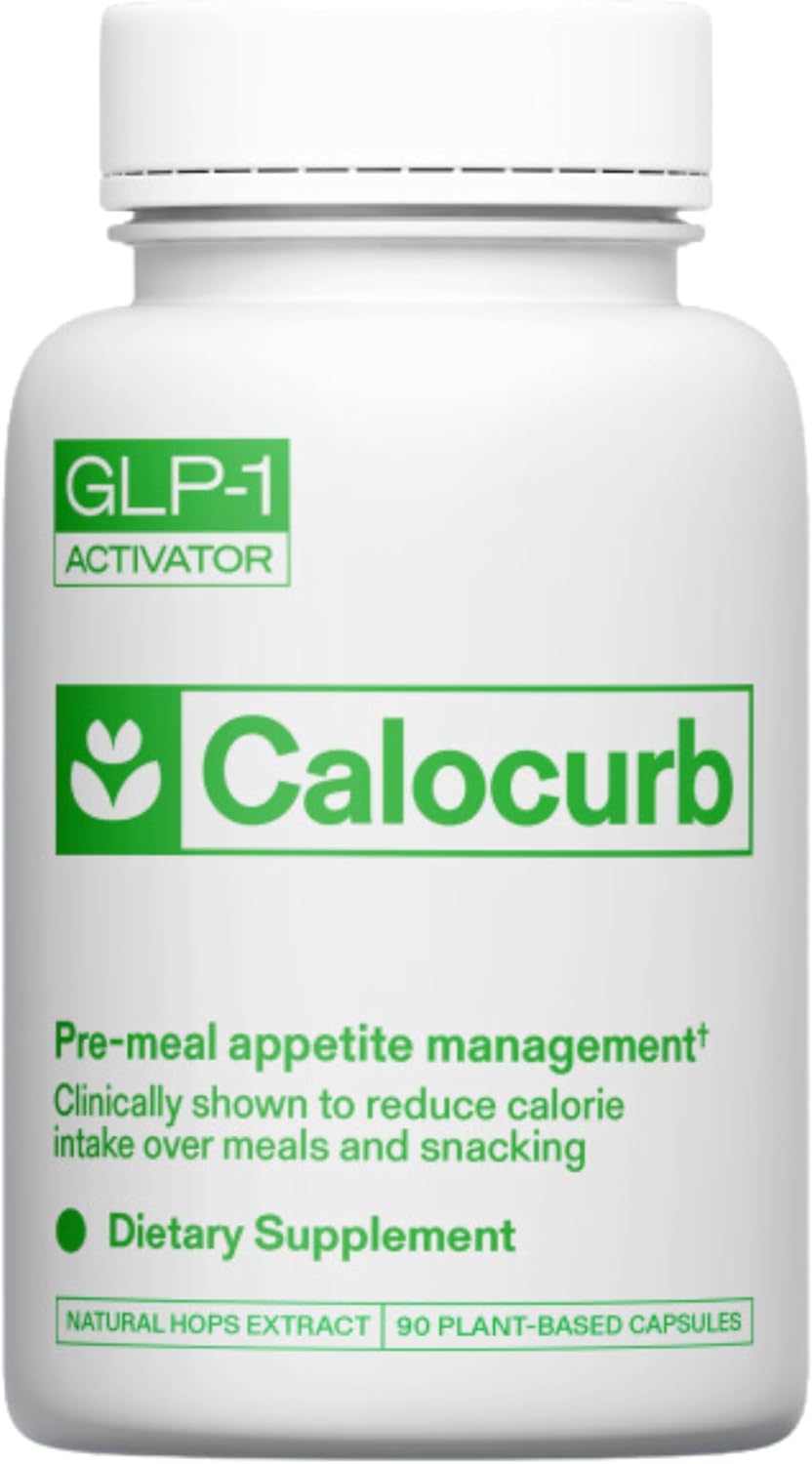 Calocurb Natural GLP-1 Activator Supplement - 90 Count, Plant Based, Patented Formula for Appetite Control & Cravings, 1-Month Supply