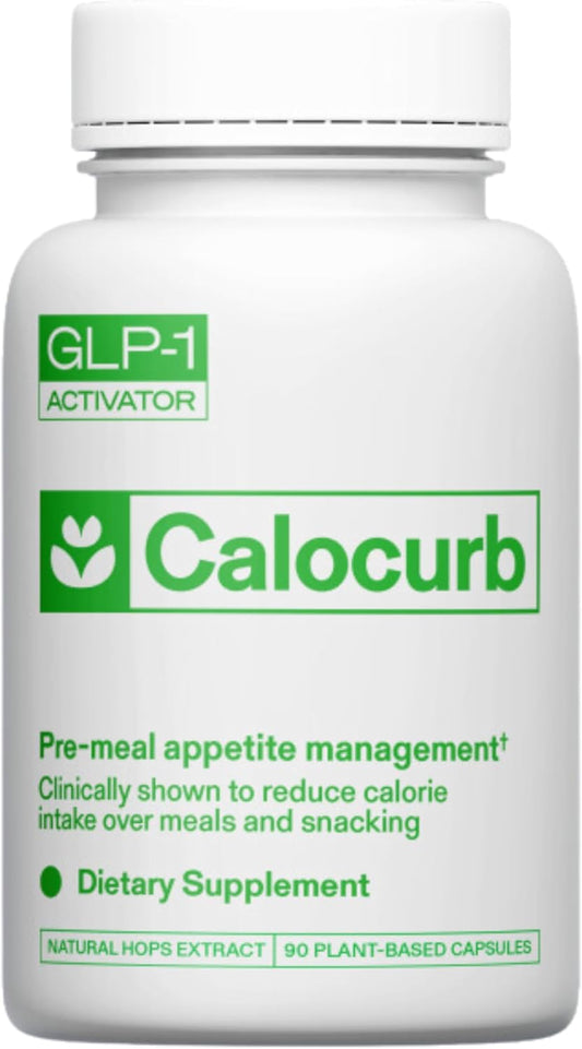 Calocurb Natural GLP-1 Activator Supplement - 90 Count, Plant Based, Patented Formula for Appetite Control & Cravings, 1-Month Supply