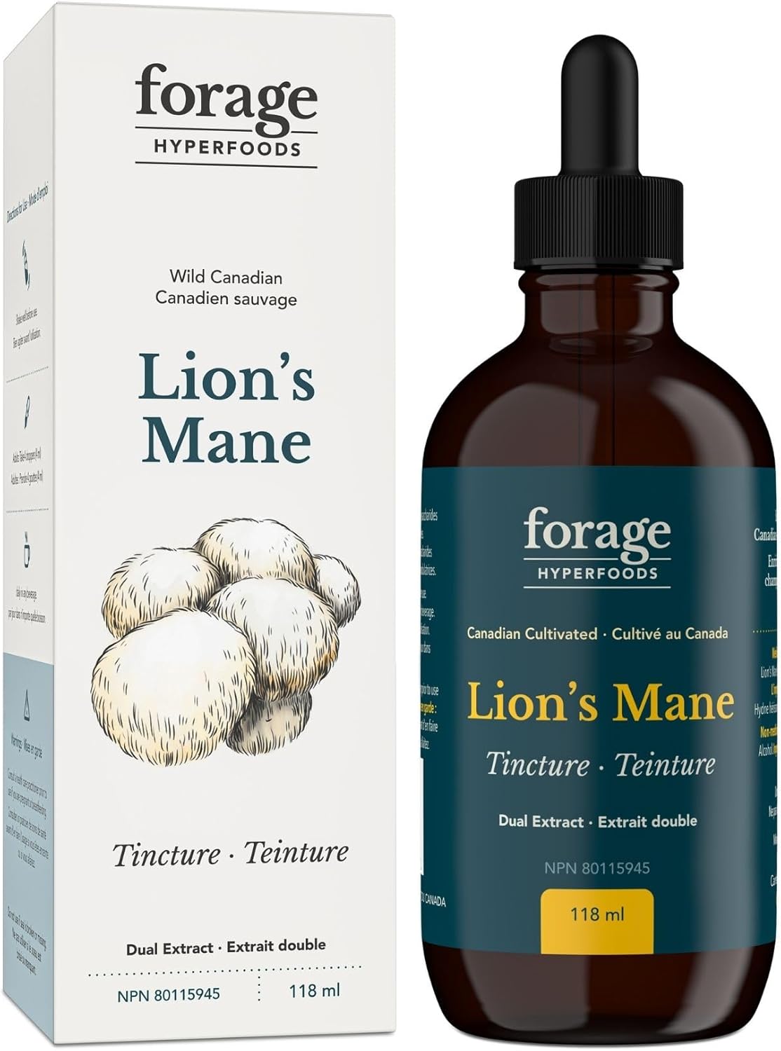 Canadian Lion's Mane Mushroom Liquid Supplement Extract for Memory & Nerve Support - Vegan, Non-GMO Superfood Tincture