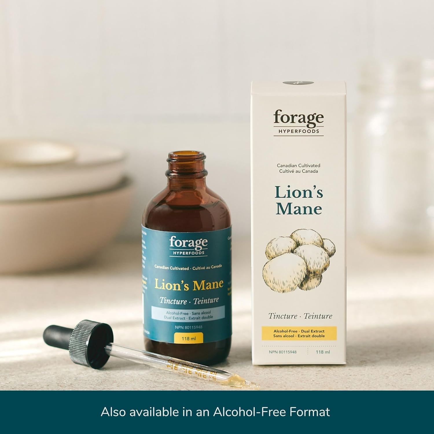 Canadian Lion's Mane Mushroom Liquid Supplement Extract for Memory & Nerve Support - Vegan, Non-GMO Superfood Tincture