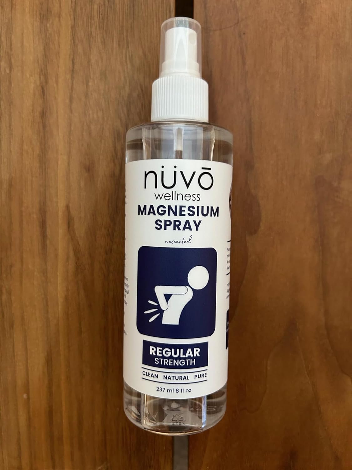 Canadian-made NUVO WELLNESS ESSENTIALS Unscented Magnesium Oil Spray - Regular Strength - 2 Pack of 8oz Bottles - 237 ml x 2