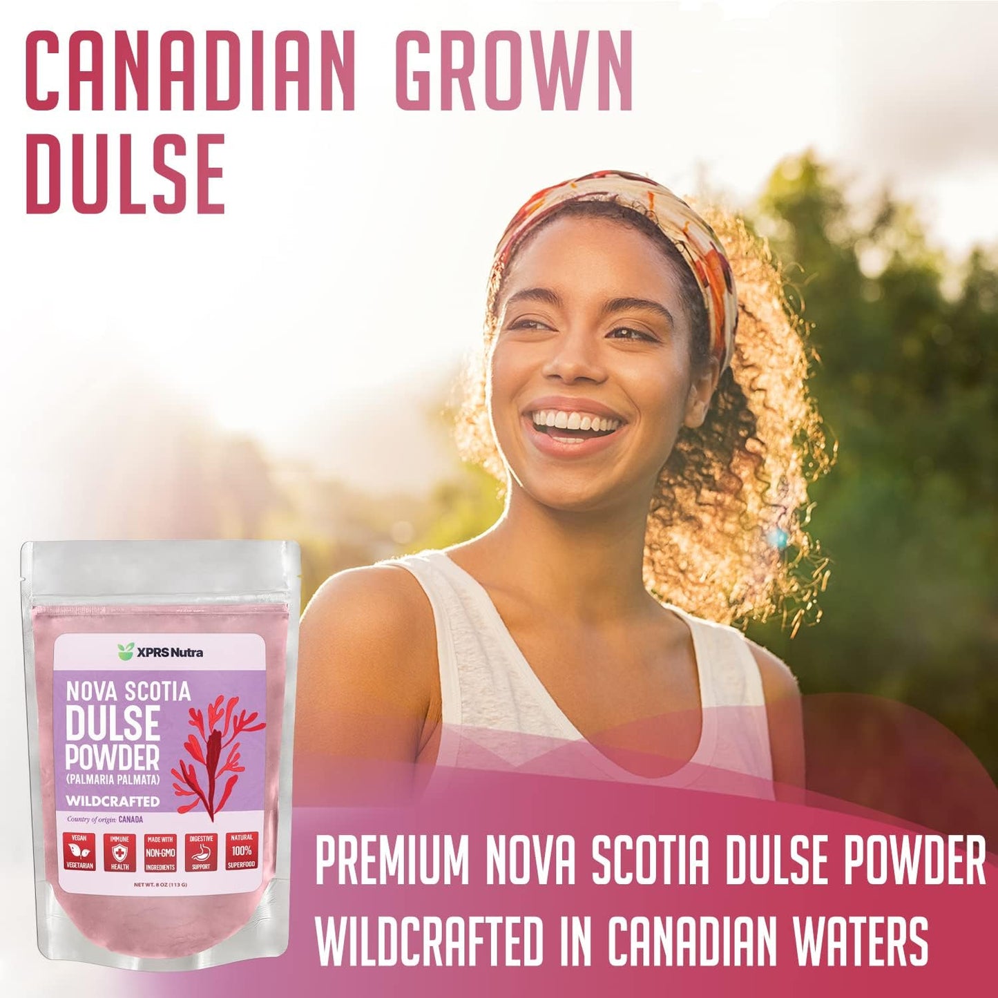 Canadian Wildcrafted Nova Scotia Dulse Powder for Thyroid and Bones - Vegan Friendly Atlantic Dulse Powder - 16 oz