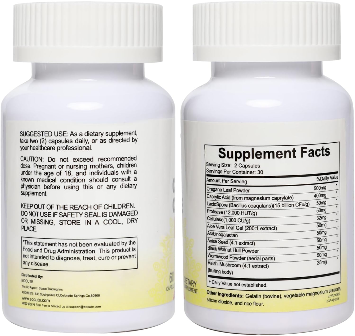 Candida Cleanse Capsules - Natural Intestinal Detox with Probiotics & Herbal Formula for Gut & Colon Support