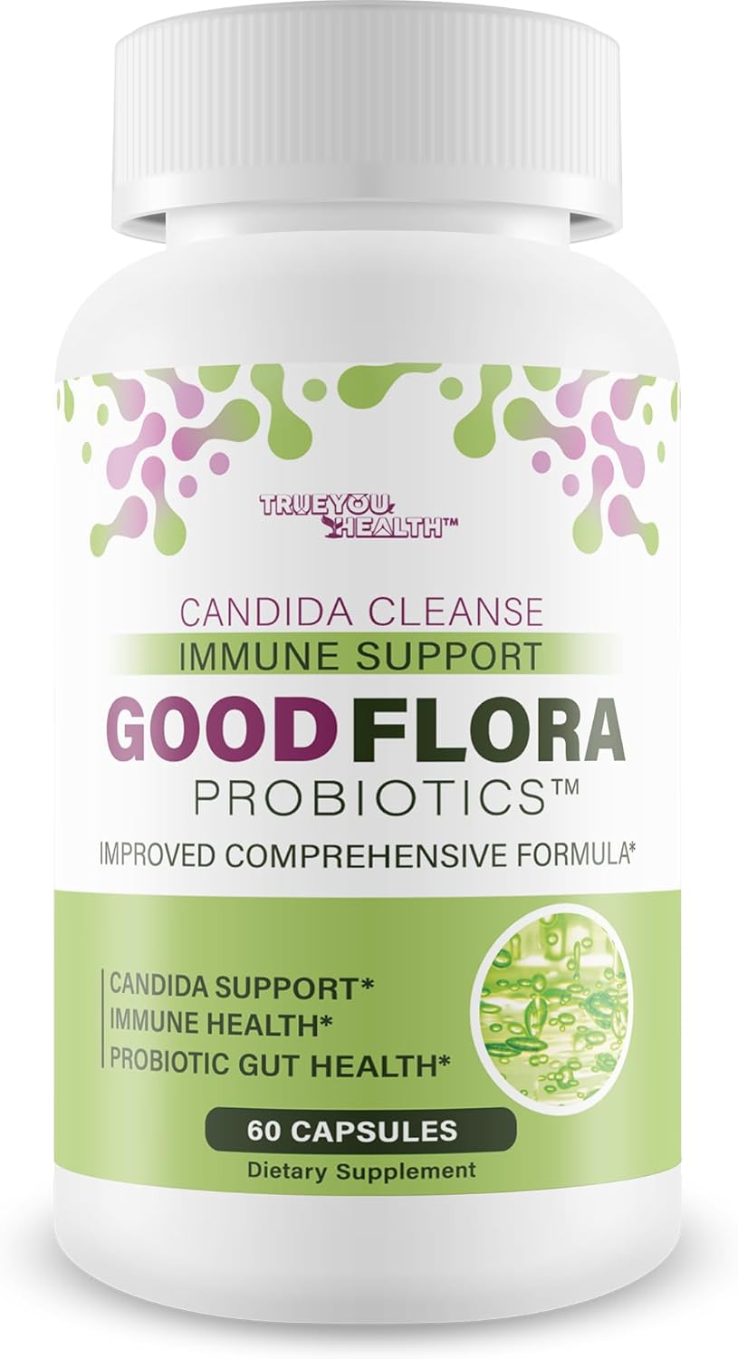 Candida Cleanse Probiotic Supplement for Immune Support & Yeast Overgrowth Detox - Best Candida Cleanse Pills for Good Flora & Health
