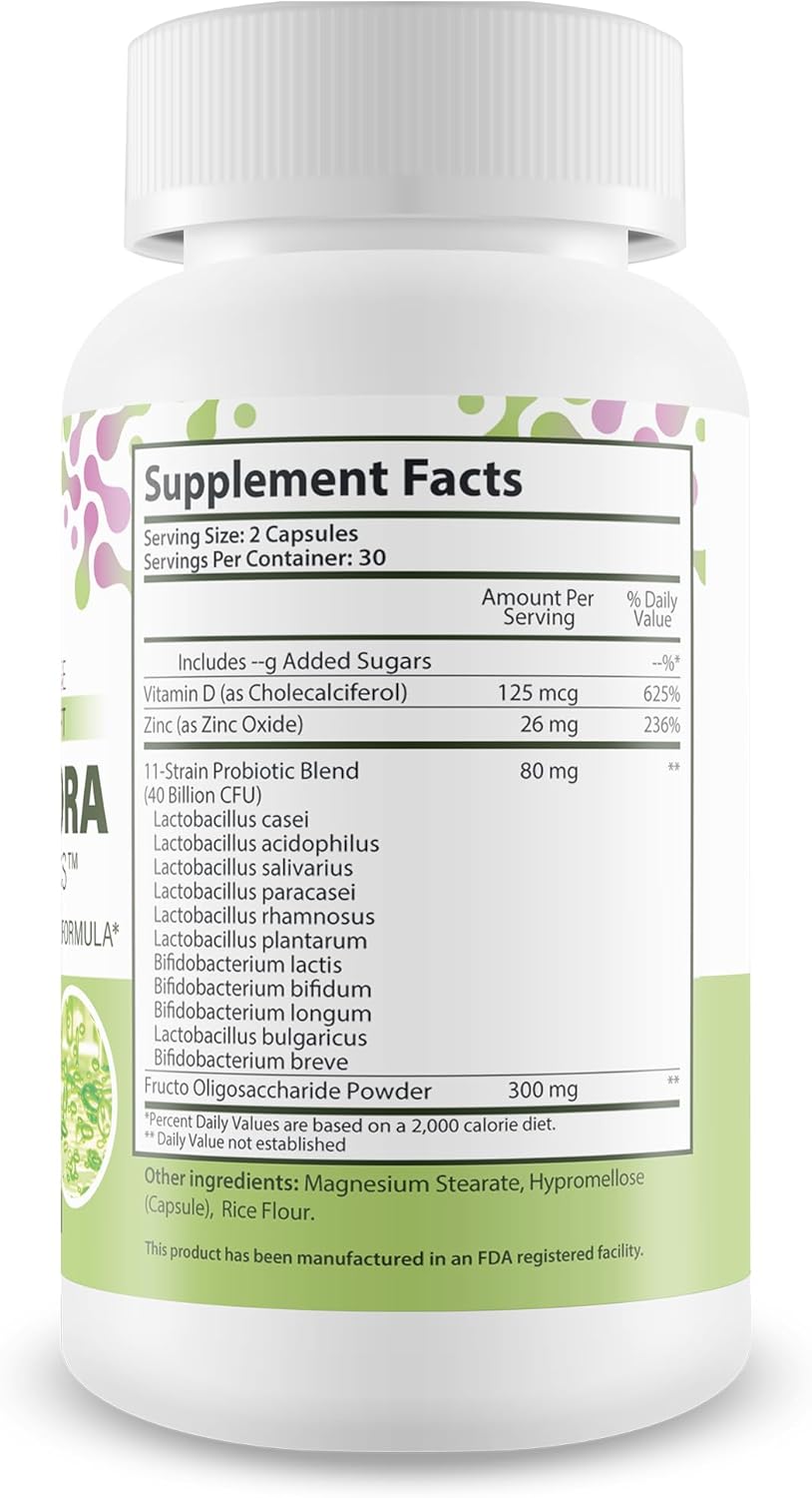 Candida Cleanse Probiotic Supplement for Immune Support & Yeast Overgrowth Detox - Best Candida Cleanse Pills for Good Flora & Health