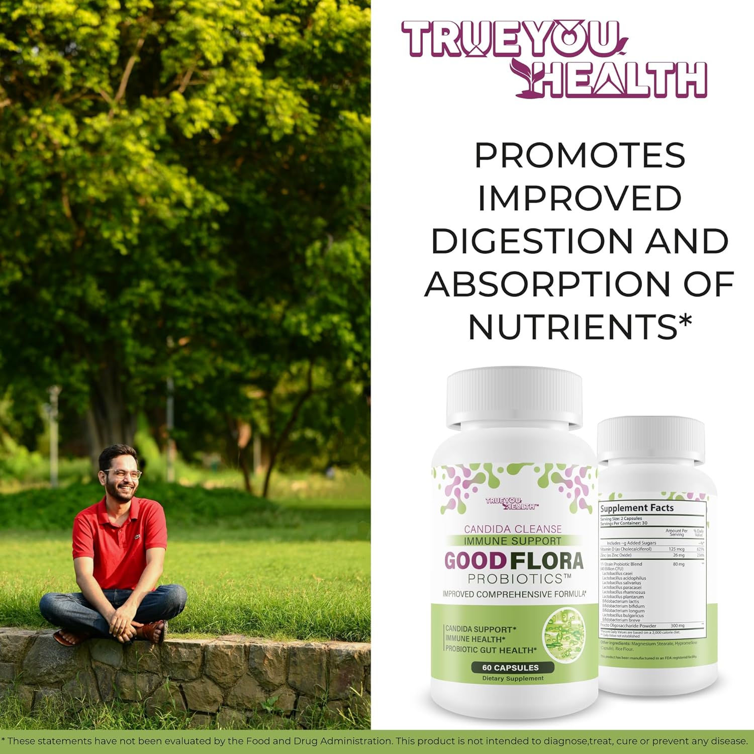 Candida Cleanse Probiotic Supplement for Immune Support & Yeast Overgrowth Detox - Best Candida Cleanse Pills for Good Flora & Health