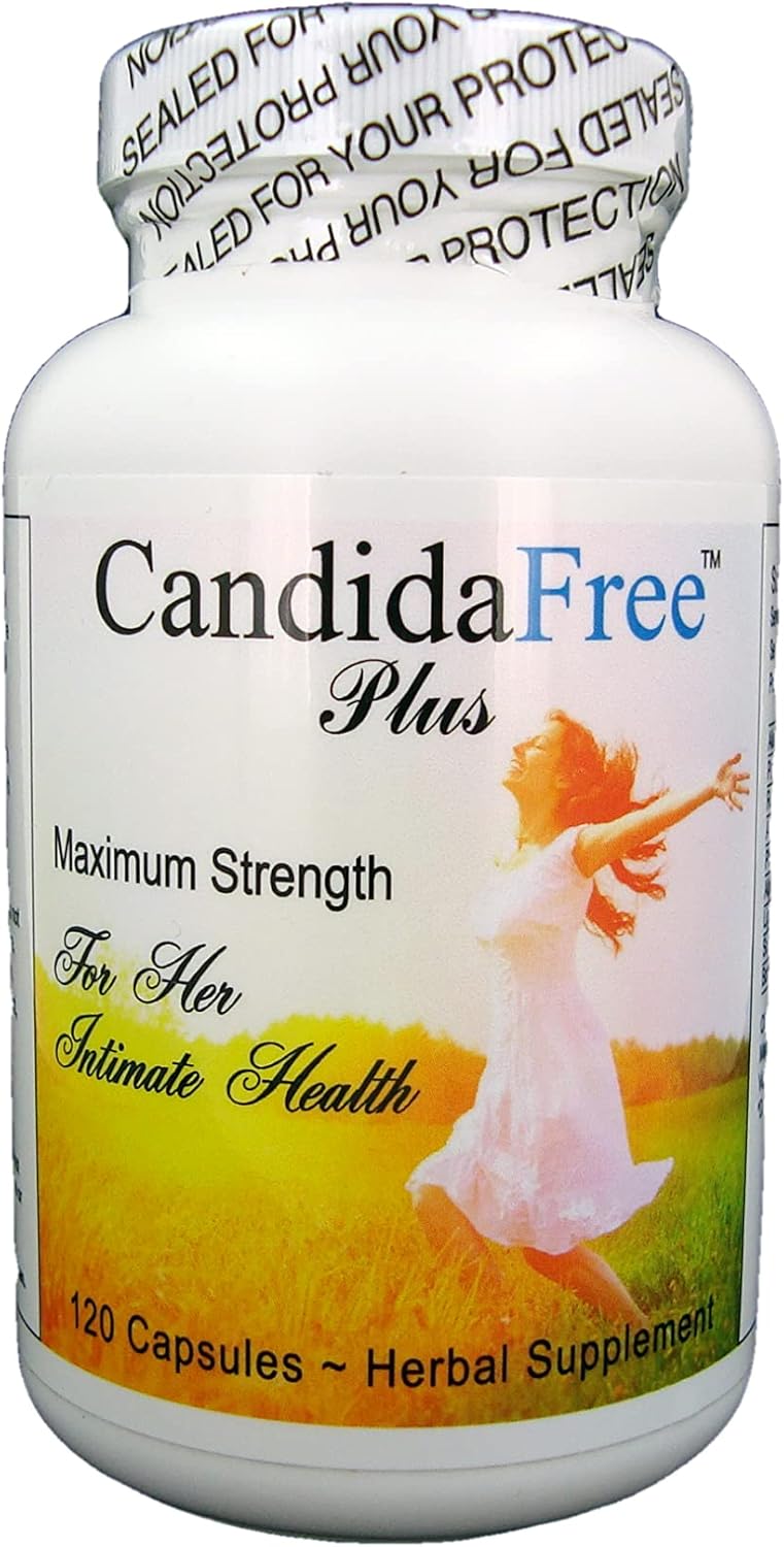 Candida-Free Natural Balance Support Formula for Women - 120 Vegan Capsules, Yeast Overgrowth Cleanse & Detox