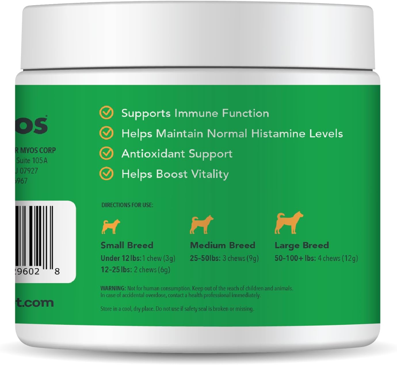 Canine Immune Support Chew - Boosts Immunity & Vitality with Colostrum, Resveratrol, Astragalus, & Medicinal Mushrooms - Daily Supplement for Dogs