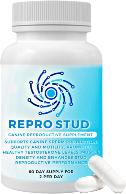 Canine Reproductive Health Supplement for Stud Dogs - Boosts Breeding Performance, Energy & Testosterone - 60-Day Supply by Breeder’s Pride