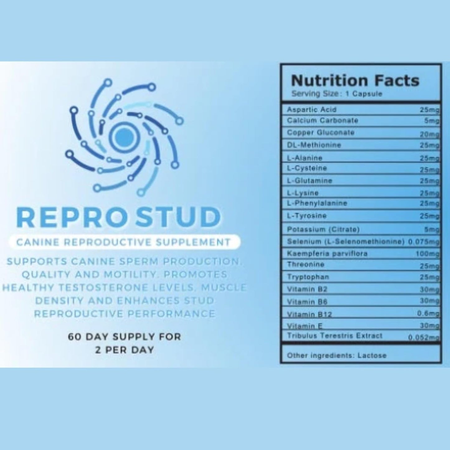 Canine Reproductive Health Supplement for Stud Dogs - Boosts Breeding Performance, Energy & Testosterone - 60-Day Supply by Breeder’s Pride