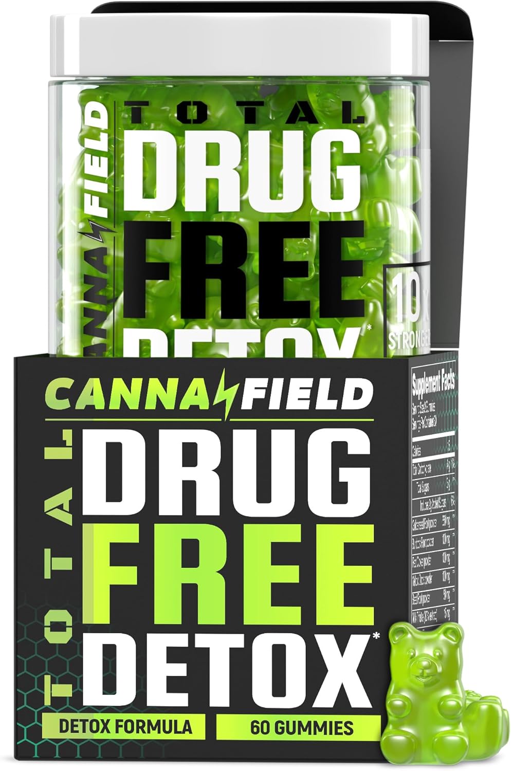 CANNA FIELD Full Body Cleanse Detox Gummies with Milk Thistle for Liver & Gut Cleanse - Plant Based Digestive Health Supplement