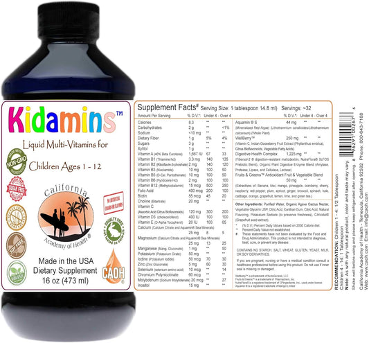 CAOH® Kidamins Liquid Multi Vitamins for Kids Age 1-12 - 1-16 oz Bottle