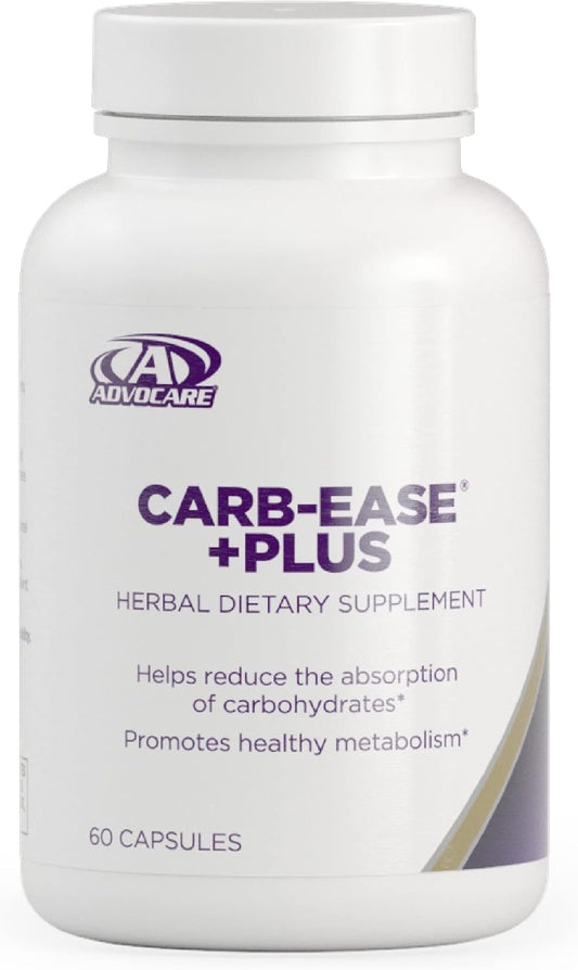 Carb-Ease Plus Supplement with Kidney Bean, Grape Seed & Green Coffee Extracts - Supports Metabolism - 60 Capsules