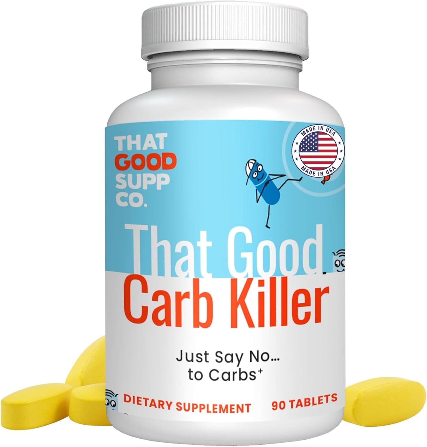 Carb Killer Pills for Weight Maintenance - Appetite Blocker - Sugar & Carb Craving Killer - Keto Friendly Formula - Made in USA by That Good Supp Co