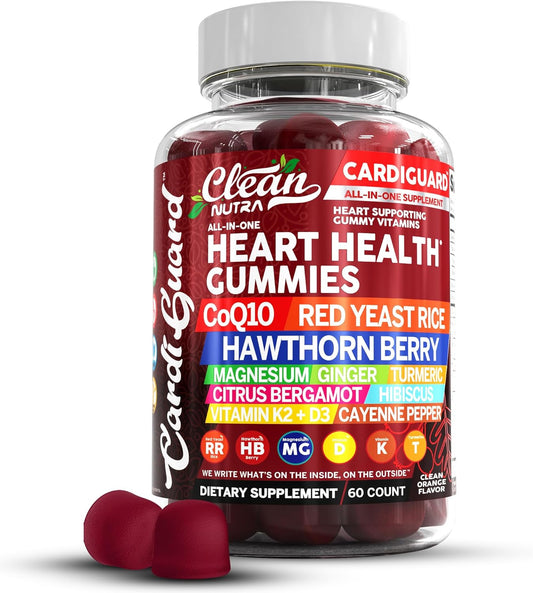 CardiGuard CoQ10 Gummies with Red Yeast Rice and Herbal Ingredients for Heart Health