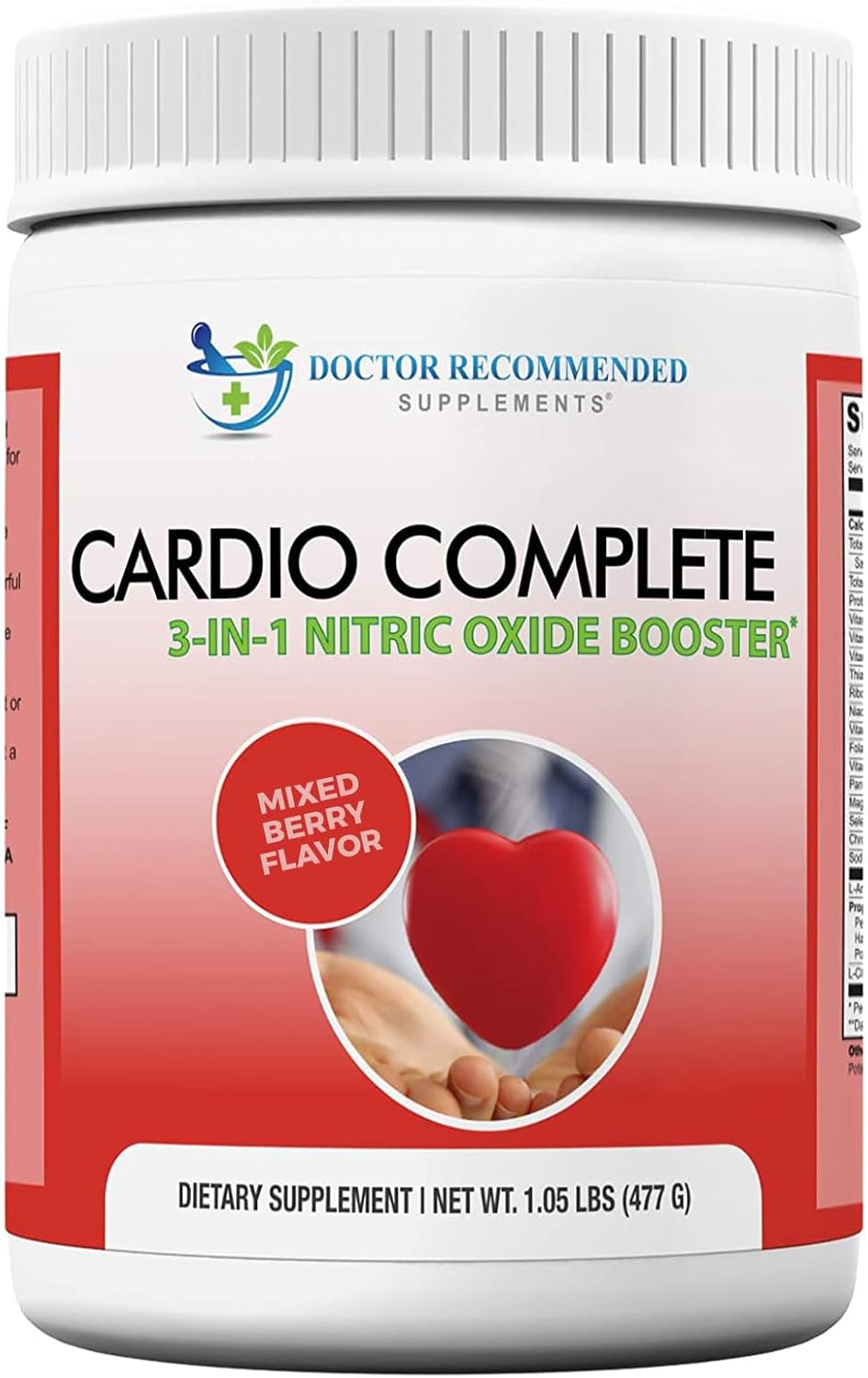 Cardio Complete Powder Supplement: Doctor Recommended 3-in-1 Heart Health Support with L-Arginine, L-Citrulline, and Hawthorn Berry - 2 Pack