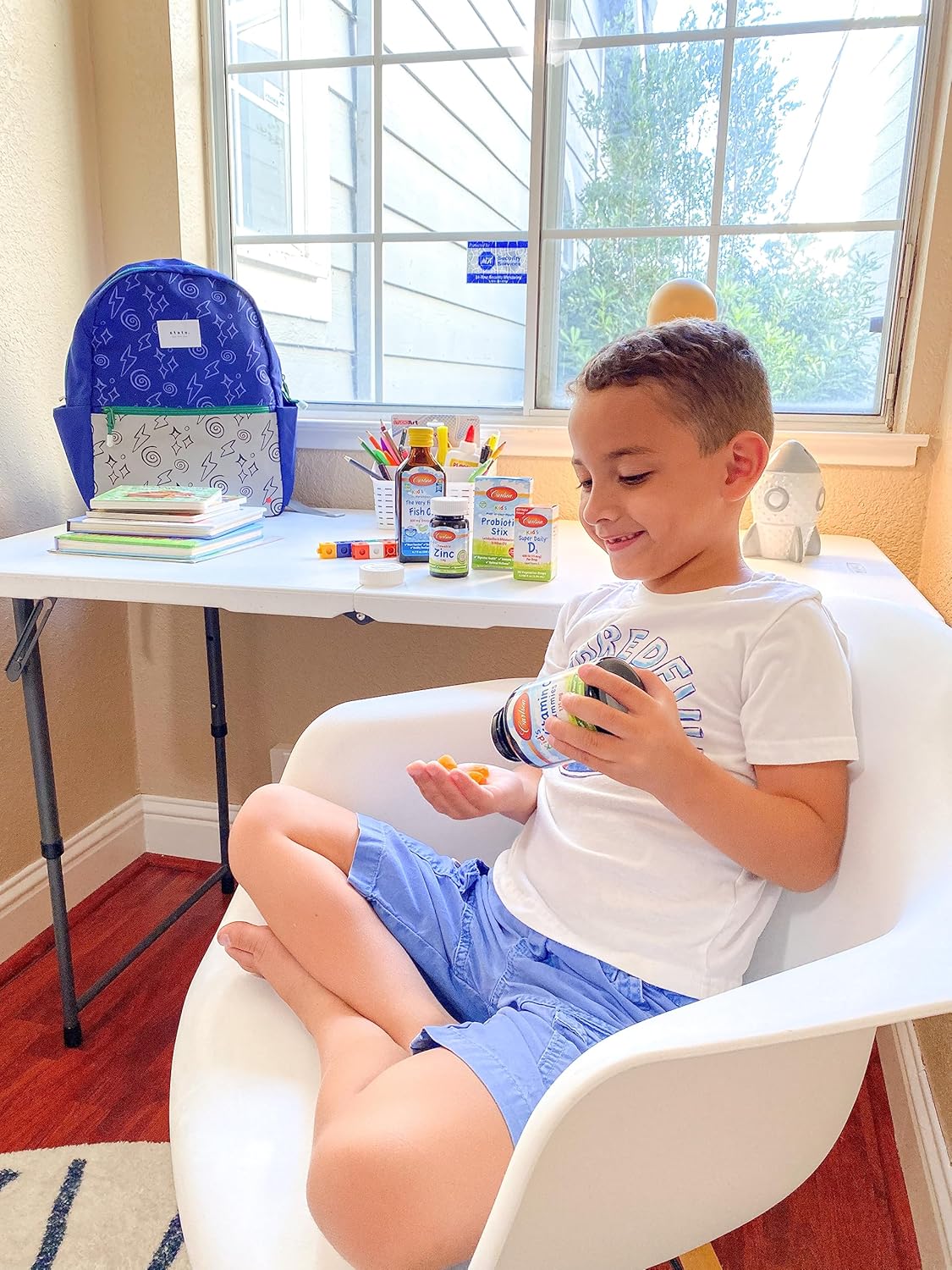 Carlson Kid's Chewable Vitamin C Tablets - 250mg, 1g Sugar, Immune Support, Antioxidant, Tangerine Flavor, 120 Count