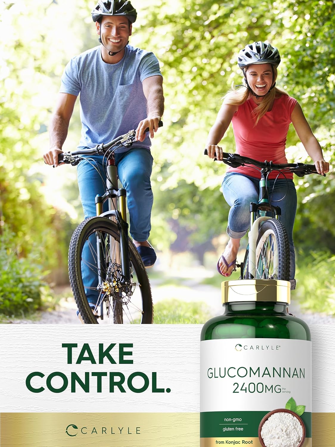 Carlyle Glucomannan Capsules 200 Count - Soluble Fiber Pills Non-GMO Gluten Free Supplement