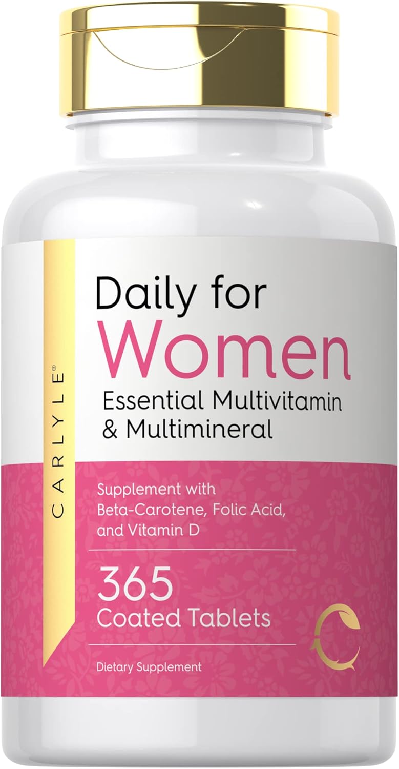 Carlyle Women's Multivitamin Supplement | 365 Tablets | Non-GMO, Gluten Free Vitamins and Minerals