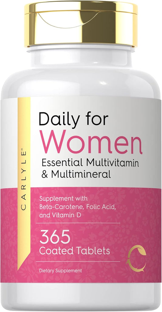 Carlyle Women's Multivitamin Supplement | 365 Tablets | Non-GMO, Gluten Free Vitamins and Minerals