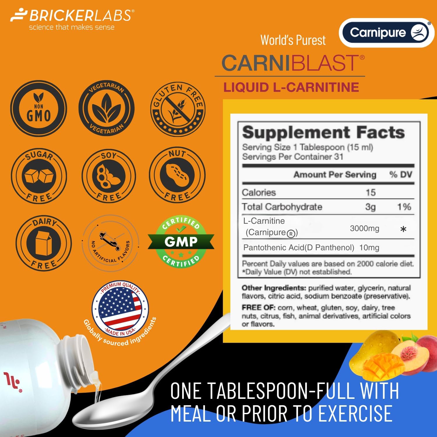 Carniblast Liquid L-Carnitine 3000 mg and Optiflow Blood Flow Supplement Combo, 60 Capsules - Boost Power and Performance