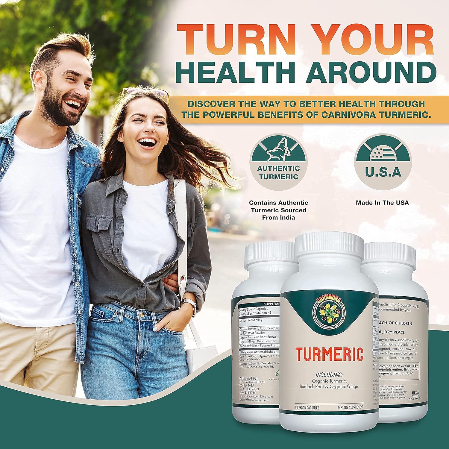 Carnivora Triple Bundle - Immune System, Lymph Flush, Joint & Digestion Support (Includes Vegi-Caps, Lymph Drainage, Turmeric)