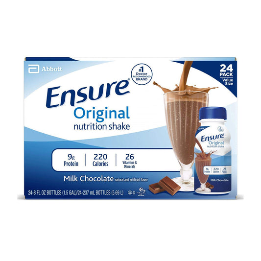Case of 24 Ensure Original Therapeutic Milk Chocolate 8 Ounce Recloseable Cartons by Abbott 64937