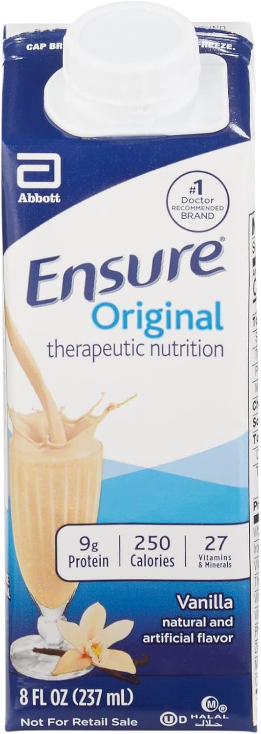 Case of 24 Ensure Original Therapeutic Nutrition Vanilla 8 Ounce Cans for Health and Wellness