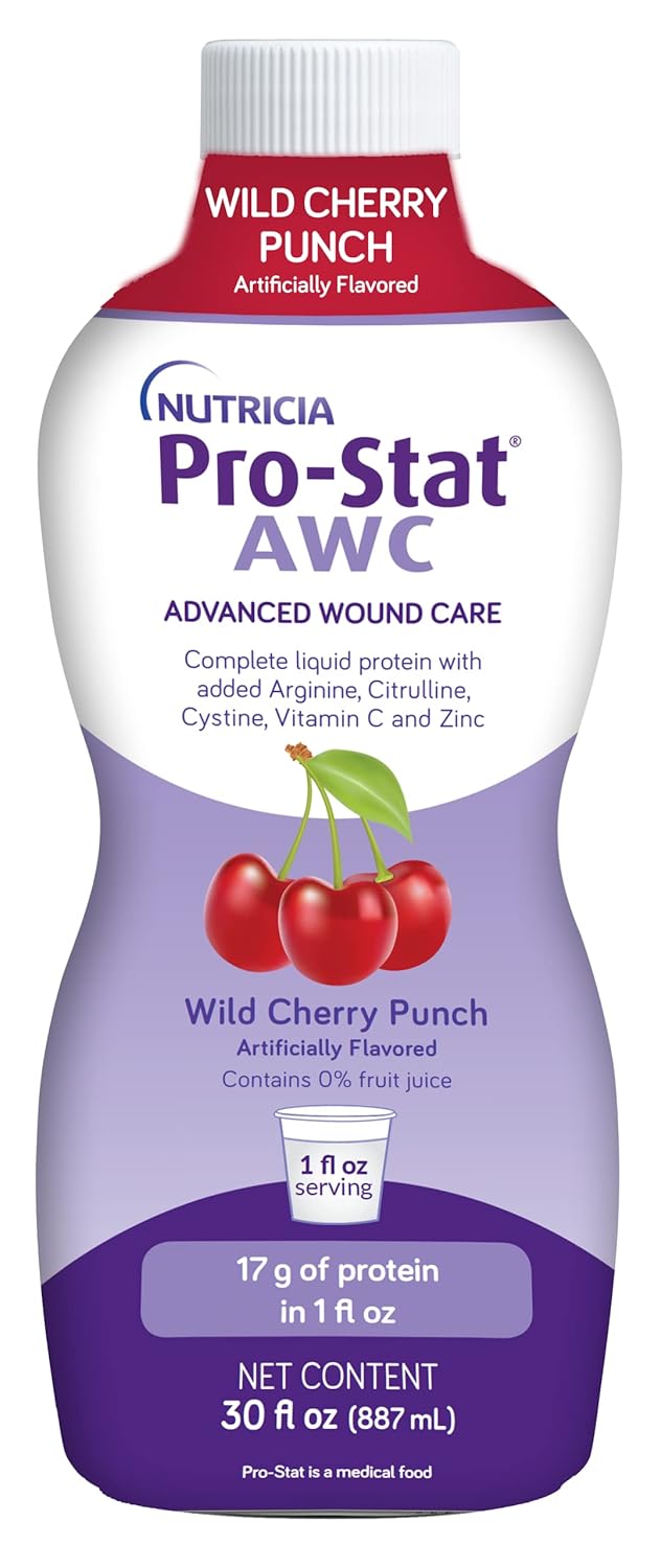 Case of 4 Pro-Stat Advanced Wound Care Liquid Protein - Wild Cherry Punch, 30 Fl Oz Bottle