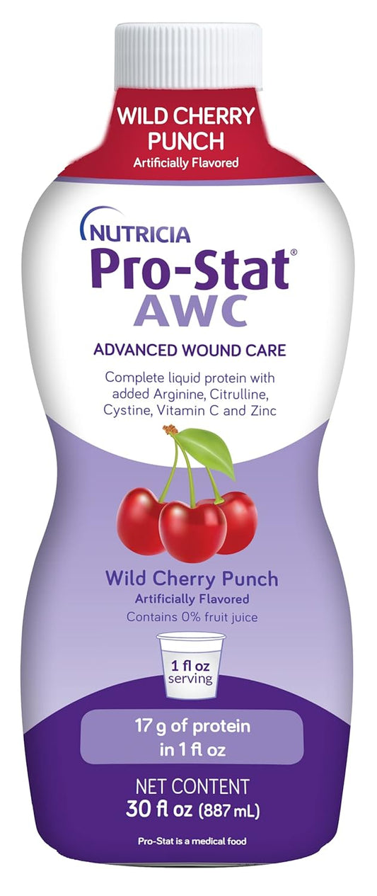 Case of 4 Pro-Stat Advanced Wound Care Liquid Protein - Wild Cherry Punch, 30 Fl Oz Bottle