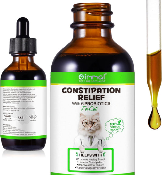 Cat Constipation Relief - 2 Fl Oz Laxative for Cats, Stool Softener for Digestive Health