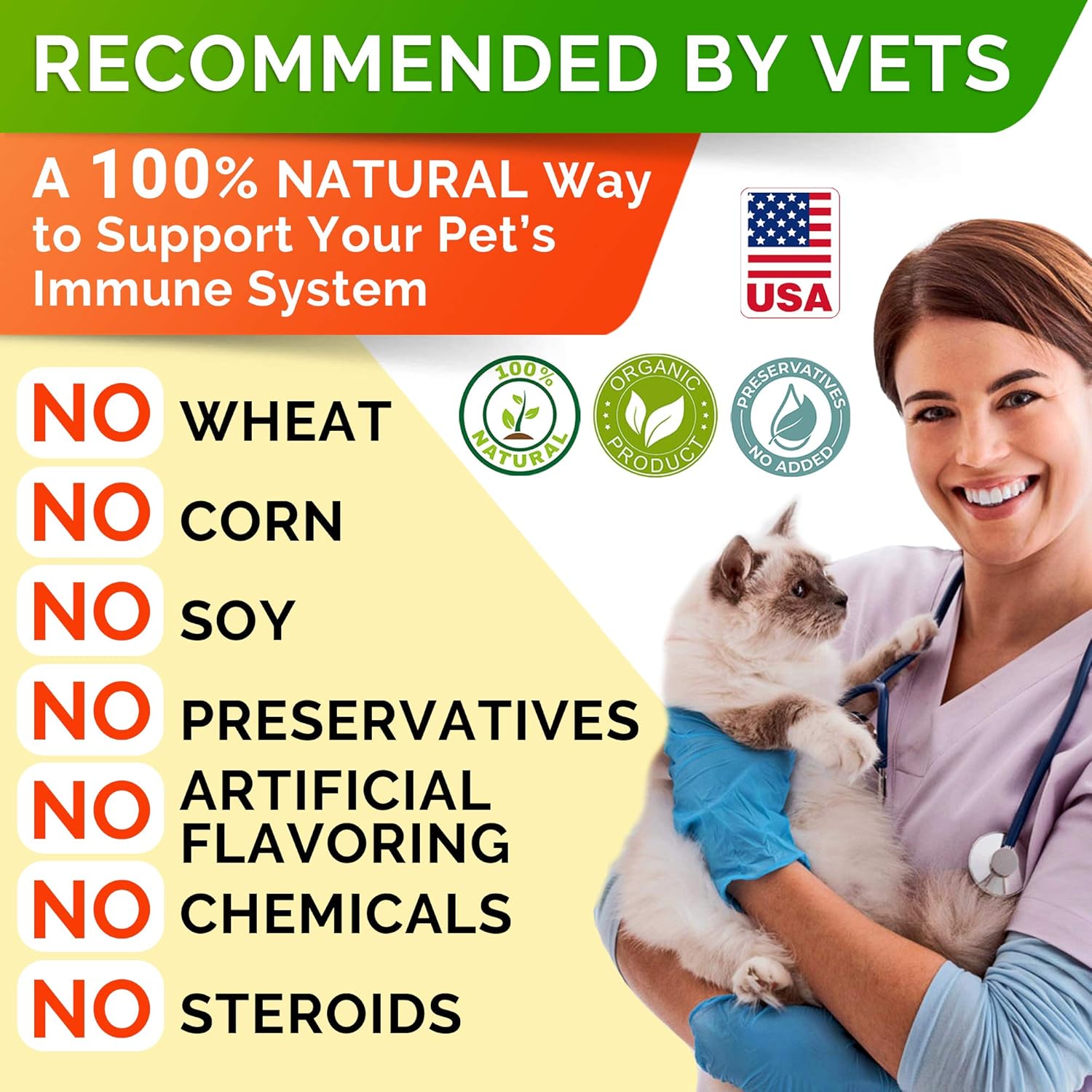 Cat Probiotic Powder for Digestive Health - Indoor Cat Probiotics for Diarrhea, Constipation Relief, and Overall Wellness - Pet Health Supplement for Cats