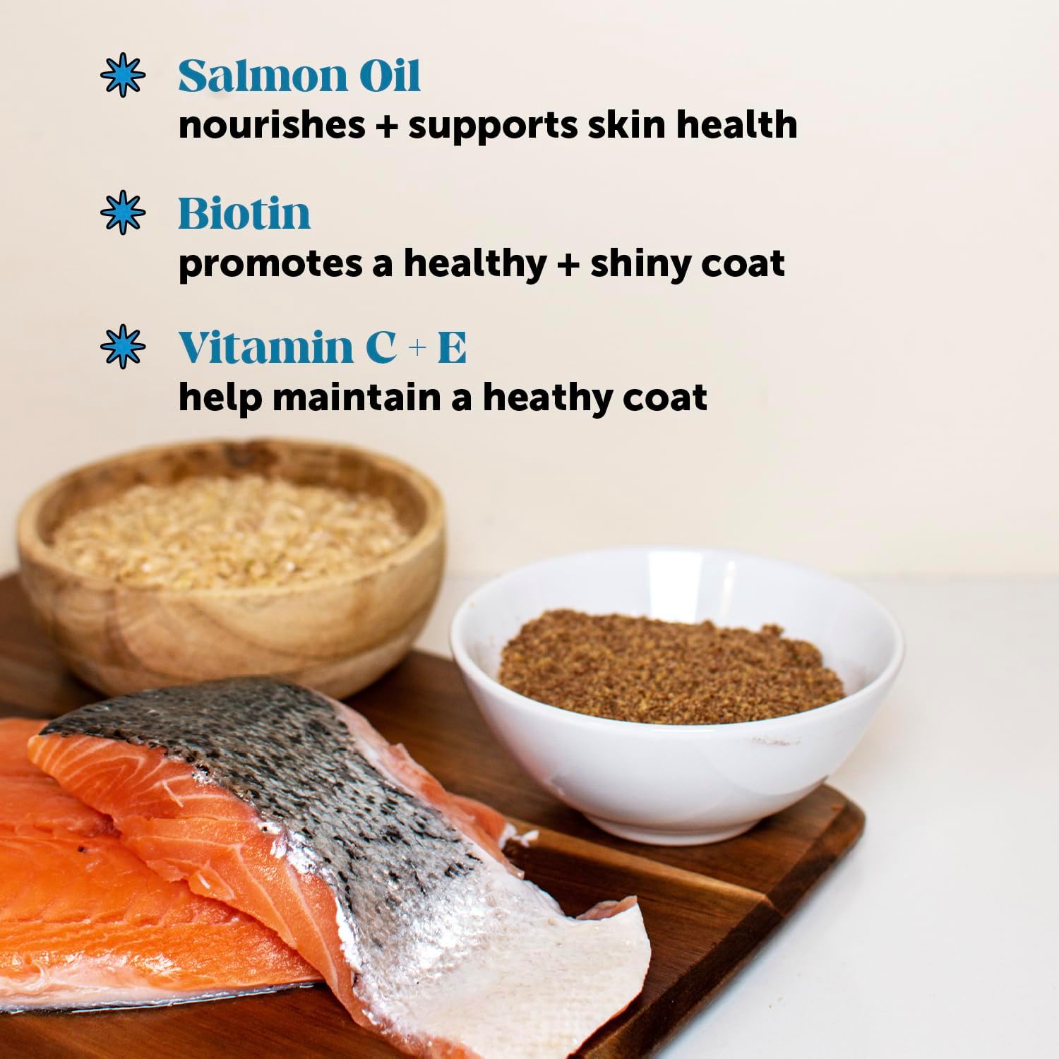 Cat Skin & Coat Health Chews with Omegas, Vitamin C, E, Biotin - Promotes Shiny Coat, Soothes Skin, Chicken Flavor