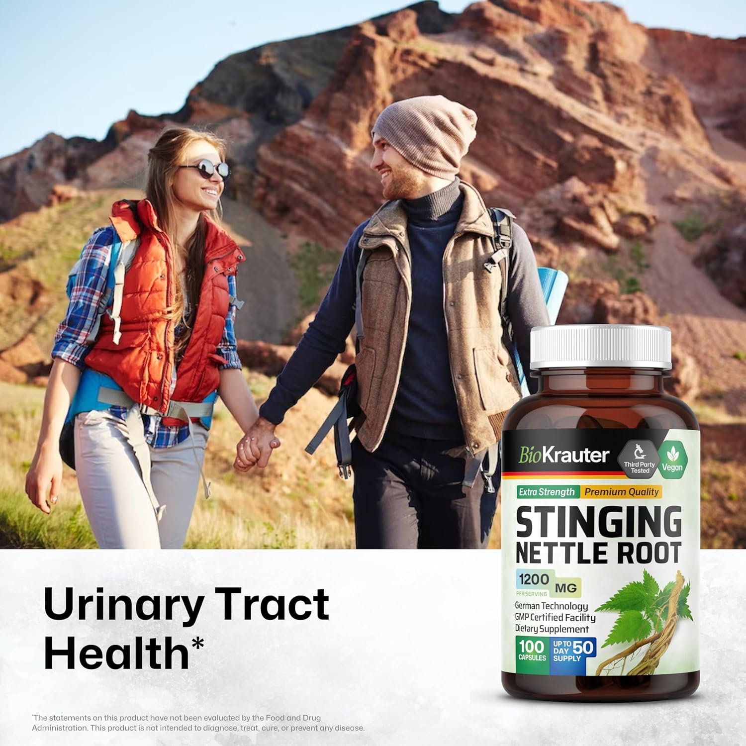 Cats Claw Tincture and Stinging Nettle Capsules Combo - Natural Herbal Supplement Pack