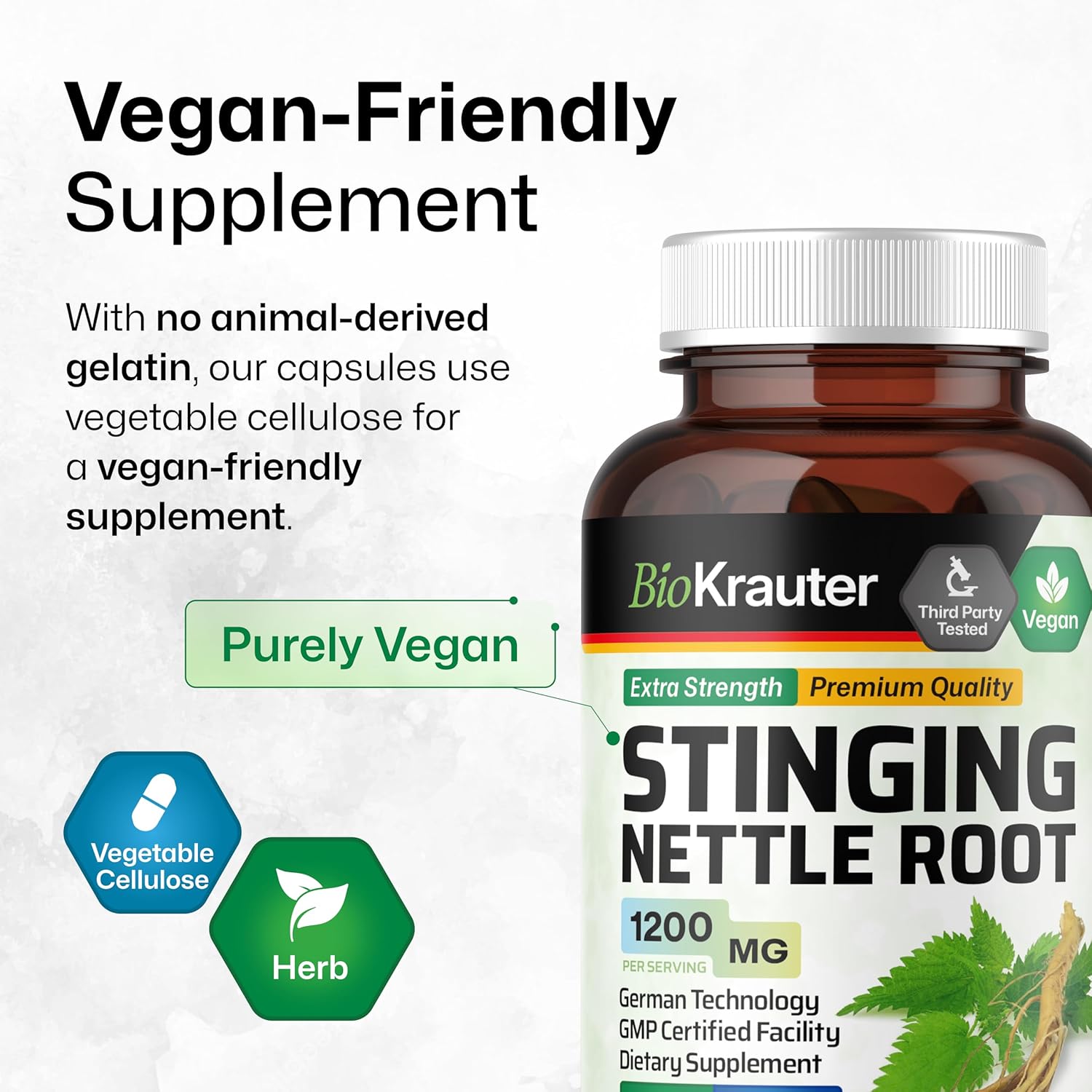 Cats Claw Tincture and Stinging Nettle Capsules Combo - Natural Herbal Supplement Pack