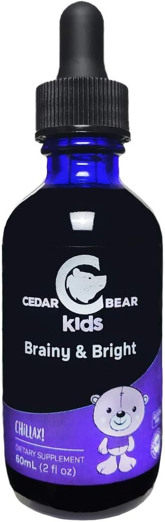 Cedar Bear Naturales Brainy & Bright for Kids - Supports Calmness and Mental Focus