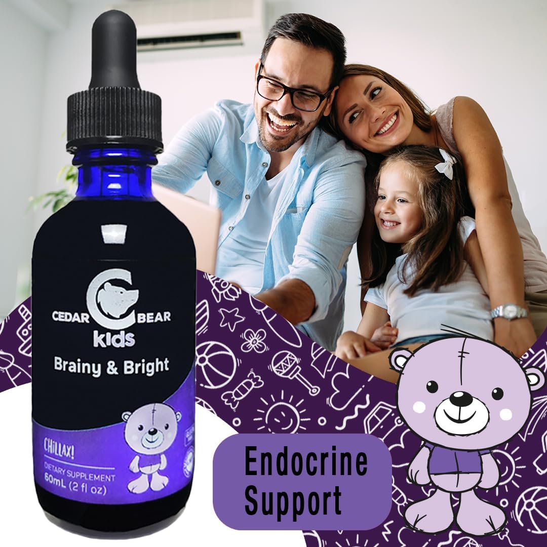 Cedar Bear Naturales Brainy & Bright for Kids - Supports Calmness and Mental Focus