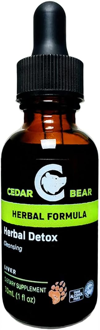 Cedar Bear Naturales Herbal Detox Liquid Supplement - Deep Cleansing for Organs and Tissues - 1 Fl Oz