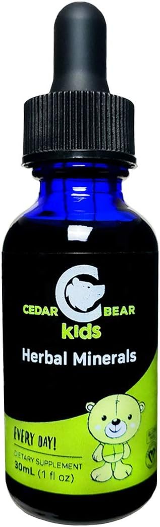 Cedar Bear Naturales Herbal Minerals for Kids - Liquid Supplement for Healthy Bodies, Minds, & Immune Systems 1 Fl Oz