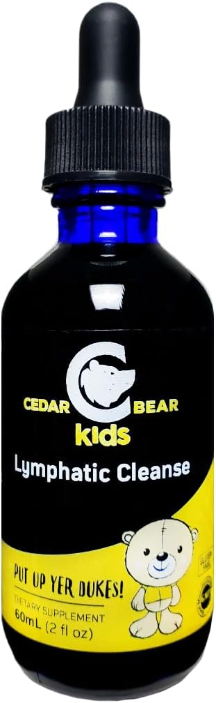 Cedar Bear Naturales Lymphatic Cleanse for Kids - Liquid Herbal Supplement for Healthy Lymphatic & Immune Function - 2 fl oz Pack
