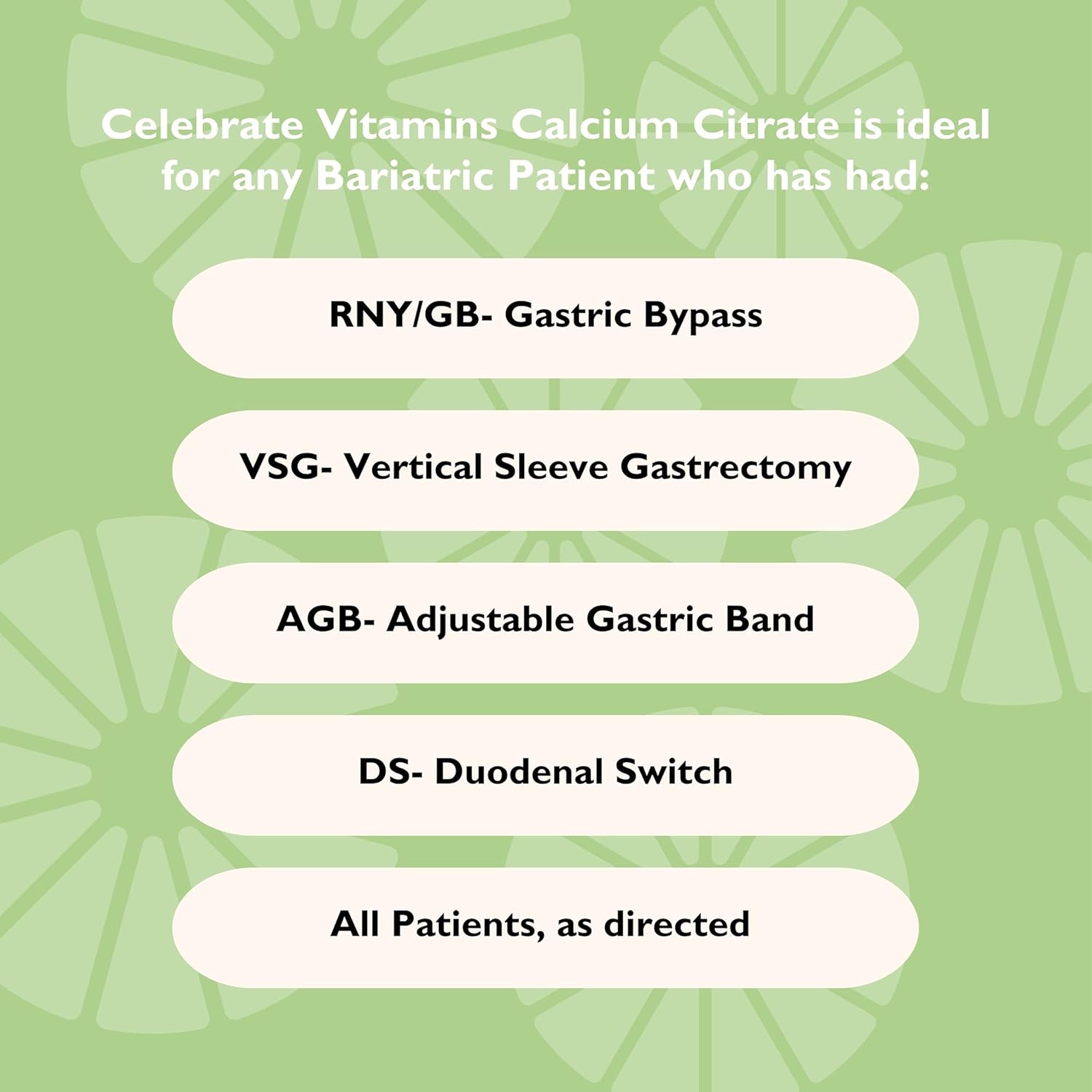 Celebrate Bariatric Supplements Calcium Plus - 600mg Calcium Citrate, 600 IU Vitamin D3 & 50mg Magnesium - Gluten-Free & Sugar-Free - Orange, 540 Non-Chewable Tablets for Post Bariatric Surgery