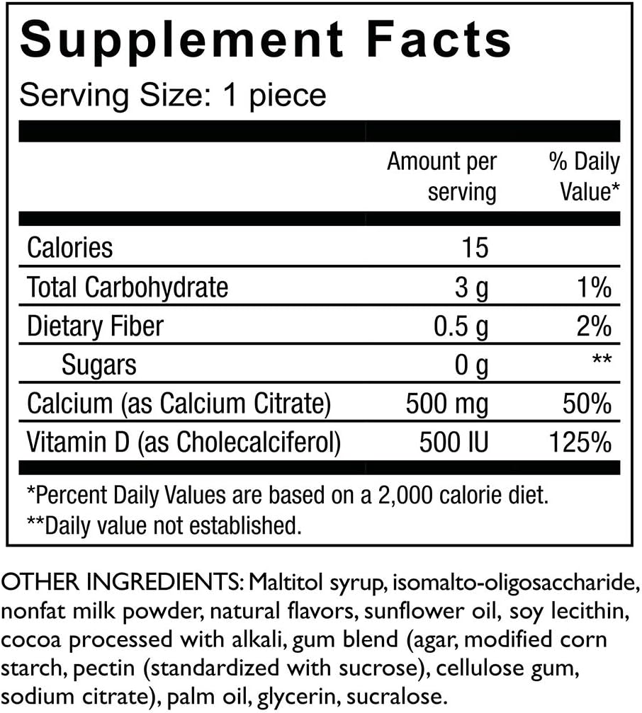 Celebrate Vitamins Bariatric 500mg Calcium Citrate Soft Chews with Vitamin D3 - Sugar & Gluten Free, Cafe Mocha (270 Chews) for Gastric Bypass & Bone Health