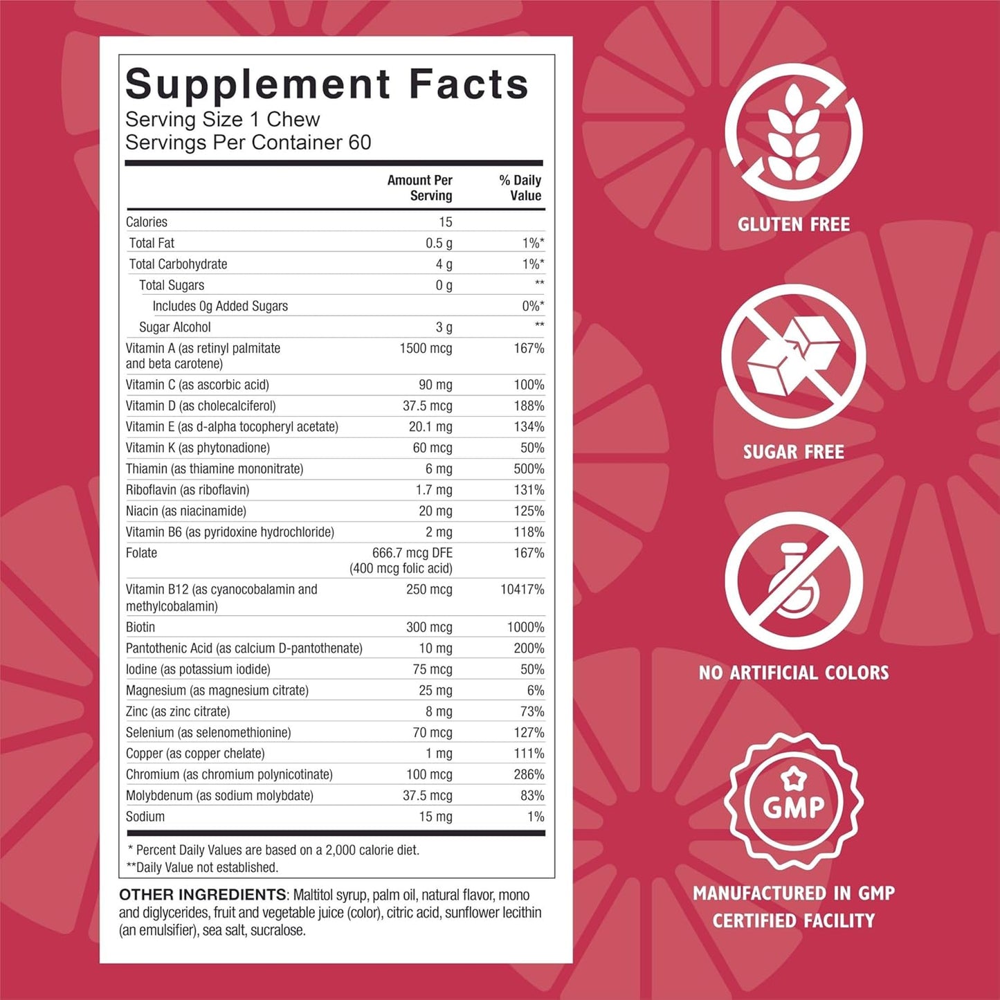 Celebrate Vitamins Bariatric Multivitamin Soft Chews - Cherry Flavor - 180ct - Sugar & Gluten Free - Essential Vitamins for Gastric Bypass & Sleeve Gastrectomy