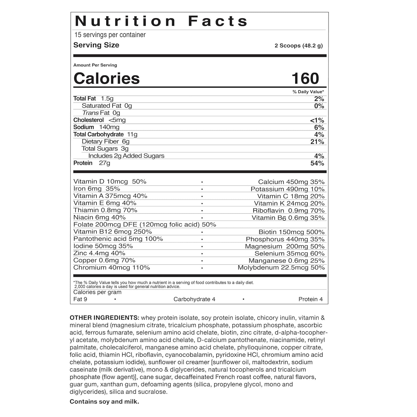 Celebrate Vitamins High Protein Meal Replacement Shake - Caramel Latte Flavor - 27g Protein, 6g Fiber - 15 Servings for Post-Bariatric Surgery Patients