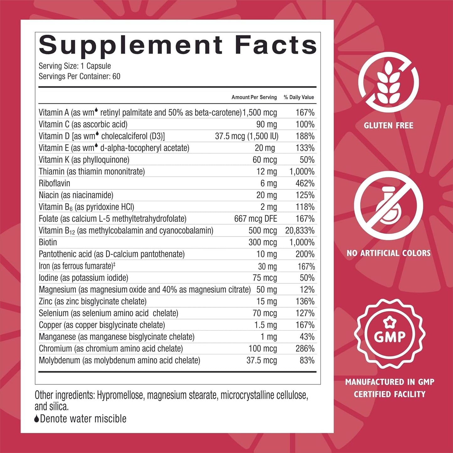 Celebrate Vitamins Multi-Complete Bariatric Supplement with Iron - Essential Daily Multivitamin for Sleeve Gastrectomy & Gastric Bypass Patients - 60 Capsules